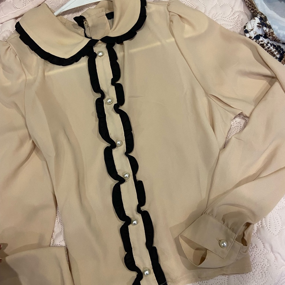 Pearl button blouse